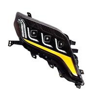 Pour Toyota Prado 2014-2017 Triple projecteur LED Conversion de phare ABS PC Lumens élevés assemblage d'éclairage de voiture Plug Play
