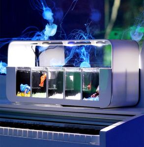 Meilleur vendeur : Aquarium de bureau écologique créatif en acrylique Douyu, multi-compartiments, méduses au clair de lune pour la maison, aquarium éco-responsable pour les personnes paresseuses - Product Image 2