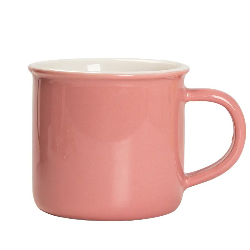 Горячая распродажа, красочная многоразовая круглая керамическая кружка с индивидуальным логотипом, Винтажный дизайн, фарфоровая кофейная чашка для чая и молока для подарков