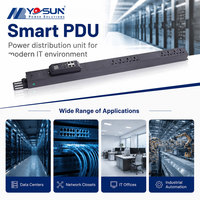 Multiprise universelle multi-compatible avec contrôle web intelligent, affichage du courant et de la tension, unité de distribution d'alimentation (PDU) avec mesure de puissance
