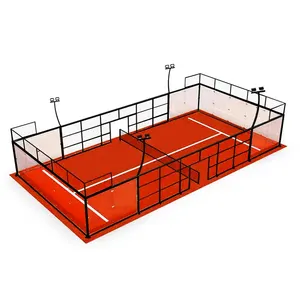 Новый дизайн Padel Court Крытый Открытый спортивный корт панорамный весло Теннисный корт для теннисных видов спорта