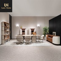 Ensembles de salle à manger DT235 de luxe italiens modernes avec table en marbre sur mesure pour hôtels et appartements