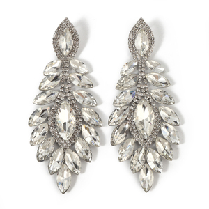 <span class=keywords><strong>Orecchini</strong></span> di strass a forma di foglia da <span class=keywords><strong>donna</strong></span> <span class=keywords><strong>orecchini</strong></span> di cristallo moda ciondolo <span class=keywords><strong>orecchini</strong></span> esagerati - Product Image 2