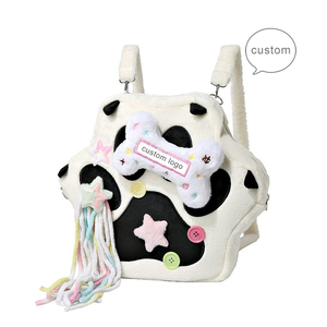 Personalizado niños bolsa de felpa encanto perro pata dibujos animados felpa Niño bolsa de felpa mochilas de felpa - Product Image 2