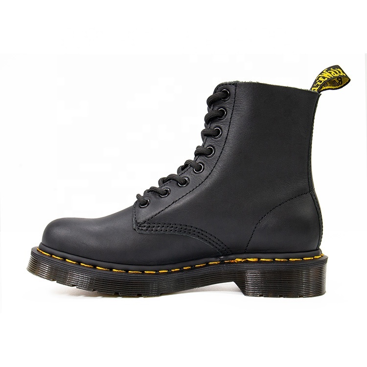 Meilleure vente 100% en cuir véritable lacets bottes martin dames goodyear chaussures
