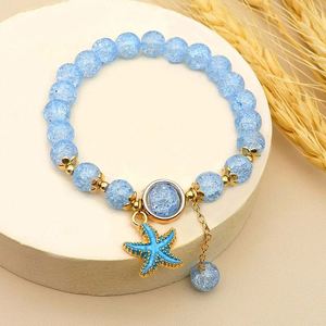 New Exquisite Butterfly Pendant Colorful <b>Crystal</b> Glass Beaded <b>Bracelets</b> 8mm Beads Bangle Chain Sets Jewelry Making Wedding Gift - Product Image 5