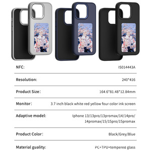 2024 New Arrival Công Nghệ Cao Thông Minh DIY NFC Thông Minh E Ink Màn Hình Hiển Thị Ảnh Kỹ Thuật Số Tùy Chỉnh Trường Hợp Điện Thoại Cho Iphone 16 14 Pro Max - Product Image 5