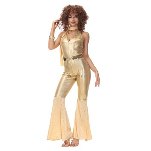 Costume de cosplay rétro années 60 et 70 pour femmes, style hippie, carnaval, Halloween, combinaison, déguisement fantaisie, fête <span class=keywords><strong>disco</strong></span> - Product Image 5