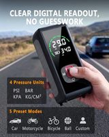 Compresseur d'air portable sans fil ABS 150 PSI avec affichage numérique et arrêt automatique pour SUV, moto, vélo