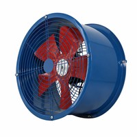 Ventilateur axial cylindrique de type conduit personnalisé, industriel, haute puissance, pour l'évacuation de fumée, anti-explosion, en fer électrique