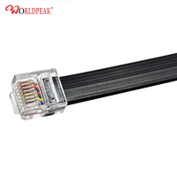 Kabel Ethernet RJ45 Datar 15cm Cat5e Patch Cord Network Jumper untuk Router Switch Panel