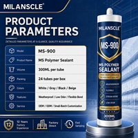 MILANSCLE Sealant Polimer MS Berkinerja Tinggi 300ML Daya Rekat Kuat Tahan Cuaca OEM ODM untuk Konstruksi & Dekorasi Interior
