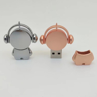 Flashdisk USB Custom LOGO Metal Kartun Penyanyi Musik 4GB 8GB 16GB 32GB 64GB 128GB Pen Drive Memory Stick U Disk