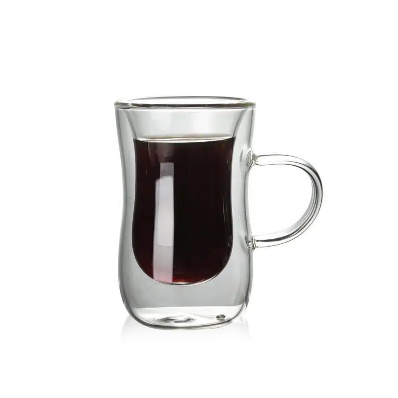 Лидер продаж, Популярные 100 мл, кофейная чашка с двойными стенками, стеклянные чашки для кофейного кофе, стеклянная чашка