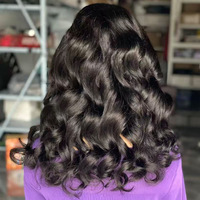 Perruque Lace Front 5x5 Cheveux Humains 200% Sans Colle Boucles Volumineuses Cheveux Vierges pour Dentelle Transparente 16 Pouces Ligne de Cheveux Naturelle