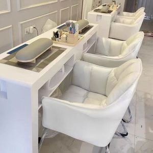 Chaise de canapé simple moderne avec tabouret de maquillage de luxe léger Ins coiffeuse de manucure de style simple pour le salon ou l'hôtel - Product Image 1