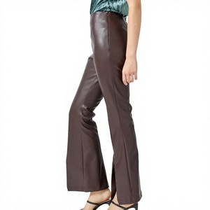 ELYSIAN INDUSTRIES <b>Men</b> <b>Leather</b> <b>Pants</b> Casual Straight Fit Mid Waist Midweight Eco-friendly High-quality Daily Wear Classic Winter - Product Image 5