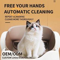 MINI-B0 Bac à litière pour chat automatique ouvert, autonettoyant, 76L, toilette intelligente pour chat, ABS, anti-pincement, facile à nettoyer, pour grands chats