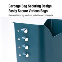 Poubelle ménagère innovante |   Ouverture réglable à 9 vitesses avec crochets de fixation pour sacs poubelles |   Poubelle intérieure pour cuisine et salle de bain