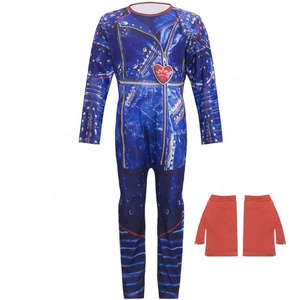 Disfraz de la Película Descendants para Niñas a Bajo Precio, Disfraz de <span class=keywords><strong>2</strong></span> Colores, Mono de Halloween, Disfraz Infantil de Descendants - Product Image 3