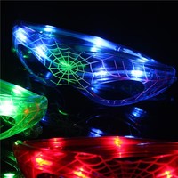 Lunettes LED Lumineuses Tendance avec Effet Araignée Brillante pour Fêtes de Remise de Diplôme, Célébrations d'Halloween, Nouvel An et Accessoires de Boîte de Nuit