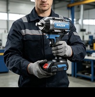 Clé à chocs sans fil KZ à moteur à balais, boîtier entièrement en aluminium, couple élevé, 21V, lithium-ion, électrique, mandrin 1/2, vitesse variable