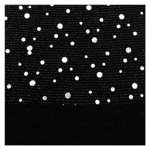 Tissu métallique à motifs paillettes, haute qualité, teinture écologique, tissu en nylon spandex, lurex pour robe, 660 gsm