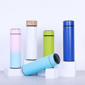 Bouteille d'eau isotherme en acier inoxydable à double paroi, sans BPA, écologique, avec logo personnalisé et affichage LED intelligent - Product Image 1