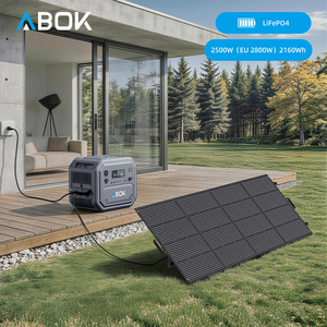 Station d'alimentation portable ABOK, générateur solaire LiFePO4, charge rapide 300W 1800W 2000W 2500W 3600W, double MPPT pour la maison, le camping-car et l'extérieur - Product Image 5