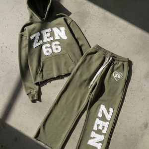 Ensembles de sweats à capuche personnalisés pour femmes, style sportif décontracté, sweats et pantalons de survêtement, vente en gros, logo personnalisé, nouvelles tenues de sport tendance - Product Image 3