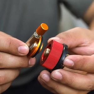 专业气体转换适配器 野营炉具连接器 适用于丁烷气瓶 自封式适配器 适用于户外野餐烧烤装备 - Product Image 6