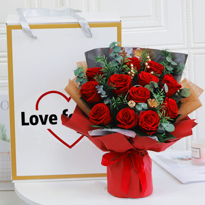 Bouquet di Rose Stabilizzate di Grado A, Fiori Eterni, <span class=keywords><strong>Regalo</strong></span> <span class=keywords><strong>per</strong></span> Natale, Pasqua, <span class=keywords><strong>San</strong></span> <span class=keywords><strong>Valentino</strong></span>, Festa della Mamma, Laurea - Product Image 4
