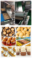 Machine automatique de fabrication de pâtisserie, autre crème, houppette, casse-croûte, coupe-fil, dépôt de biscuits, de canneberges, de pâte