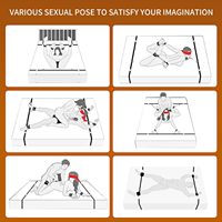 Ensemble de 13 pièces d'équipement de bondage BDSM, sangles, menottes, pagaie, bandeau, pinces pour les mamelons, attaches de lit, kit BDSM