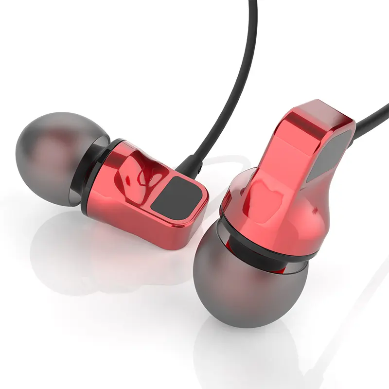 De alta calidad mini manos libres con cable en la oreja de 3,5mm Jack estéreo móvil deporte auriculares y auriculares