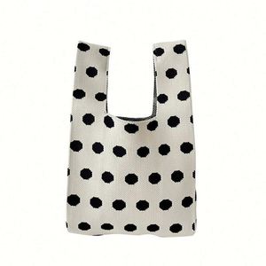 Wholesale Custom <b>Printing</b> Pattern Cute Wrist Knitted Woolen Bucket Small Crochet Knot Bag With Logo - Product Image 1