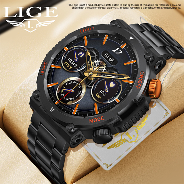 LIGE BW0520 Elegant Guangzhou Man Smart Watch Stylish Silicone Band Luminous Chrono Storage Sports Wrist Watch