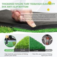 Tapis de golf à double gazon de qualité supérieure 5x4ft épaissi pratique de golf tapis de frappe intérieur extérieur entraînement de golf tapis d'écaillage