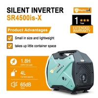 Generador Inverter Portátil Silencioso de Gasolina de 3.5KW, 3500W para Emergencias en el Hogar, Camping y Caravanas
