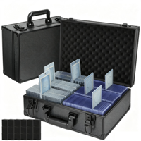 Boîte de rangement de luxe en aluminium pour cartes gradées, étui de protection avec insert en mousse souple pour collection de cartes à collectionner
