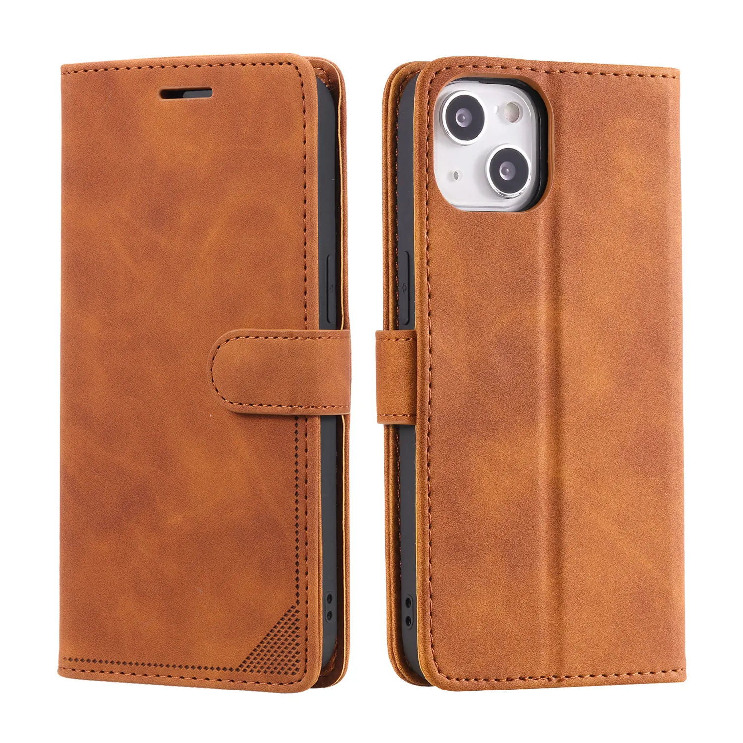 High Quality PU Leather Phone Card Holder Flip Wallet Mobile Phone Case For iphone 14 13 pro max Book Flip Cover