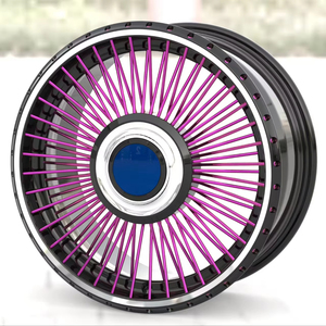 Jantes chromées sur mesure 20, 22, 24 pouces 4x100 5x120 5x114.3 5x127, jantes à rayons en acier décalées, roues à rayons pour Cadillac - Product Image 1