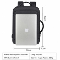 Sac à dos d'affaires pour ordinateur portable en tissu Oxford durable, grande capacité, avec port USB, idéal pour les voyages et les loisirs, vente en gros
