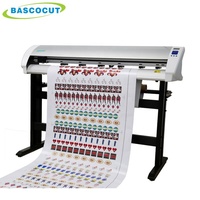 Machine de découpe automatique de films PES pour autocollants, étiquettes en rouleau, signalétique en vinyle et transferts thermiques, avec capteur optique et découpe de contour