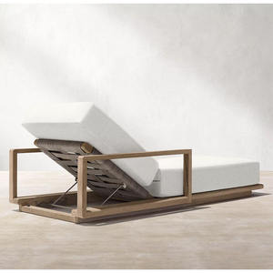 Nouvelle arrivée : chaise longue en teck pour extérieur, mobilier de patio, lit de repos moderne pour l'extérieur - Product Image 6