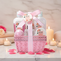 Vente en gros Coffret cadeau de bain gel douche pétale de rose OEM ODM usine personnalisée Lait corporel rose sel de bain emballage exquis