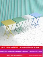 Meubles d'extérieur, table à manger pliable en métal avec structure en fer, design minimaliste moderne pour une utilisation en extérieur/intérieur, balcon et bureau