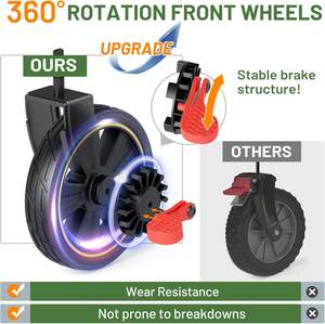 Groene 350L opvouwbare campingwagen met gaasopbergruimte - duurzaam, ruim voor buitenkamperen, gezinsuitjes, winkelen (OEM beschikbaar) - Product Image 5