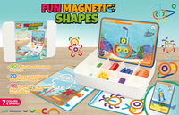 Rompecabezas de Formas Geométricas, Bloques Magnéticos de Plástico para Niños, Juego Educativo de Combinación de Patrones Geométricos, Juguete de Aprendizaje Montessori