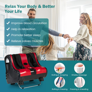 Masajeador de Pies y Piernas con <span class=keywords><strong>Control</strong></span> Manual por Cable, Circulador, Rodillos de Amasamiento Profundo, Máquina de Masaje de Pies, Masajeador de Pies Shiatsu - Product Image 4